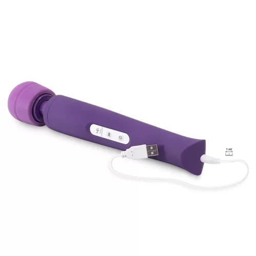 Massajador Com Carregador Usb Candy Pie Magic Wand Roxo