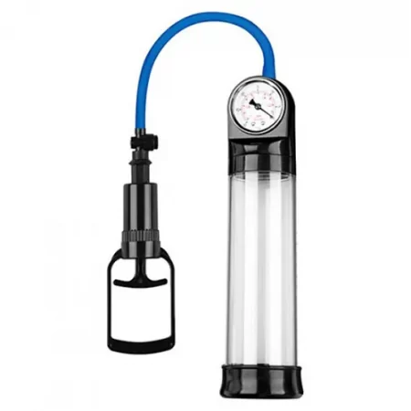 Bomba Para o Pénis com Medidor Pressure Touch Push Transparente