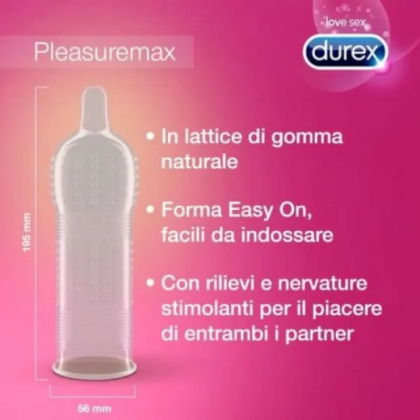 43744 preservativos durex pleasuremax 6 unidades