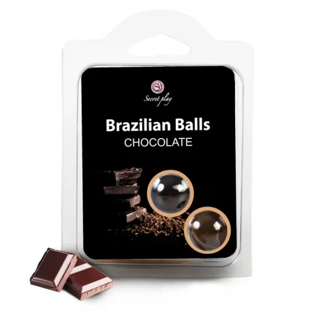 Bolas Lubrificantes Beijáveis Sabor a Chocolate 2 X 4gr