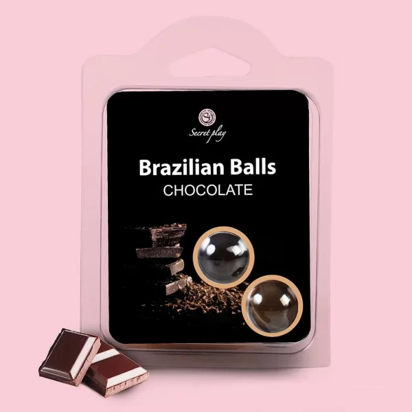 Bolas lubrificantes beijáveis chocolate