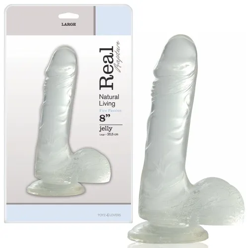 Dildo Real Rapture Fire Passion Transparente