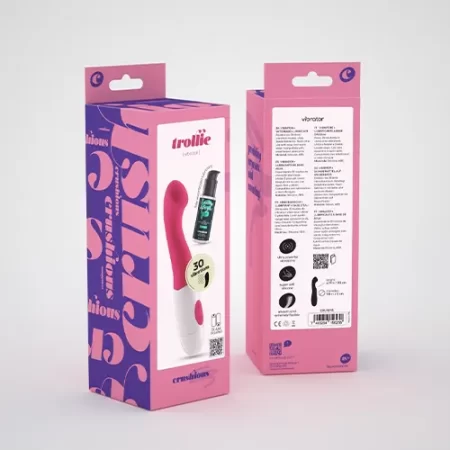 Vibrador Trollie com Lubrificante à Base de Água Incluído Crushious