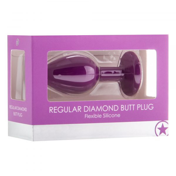 Plug anal diamond regular roxo