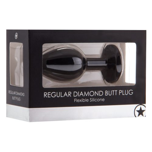 Plug anal diamond butt plug regular preto
