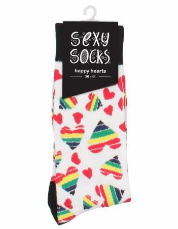 Meias Sexy Corações Felizes da coleção Sexy Socks