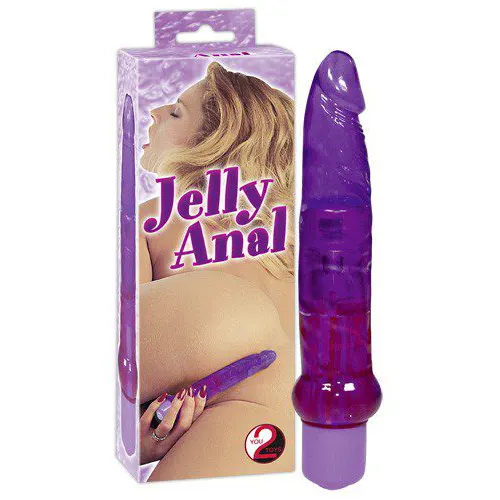 Vibrador jelly anal roxo
