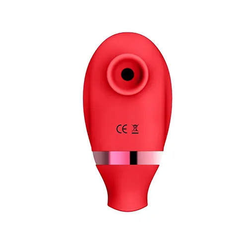 Estimulador de clitóris com língua vermelho