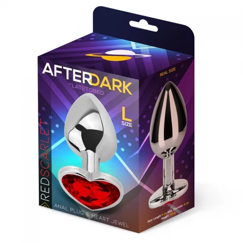 Plug Anal Base Coração Vermelho - Tamanho L