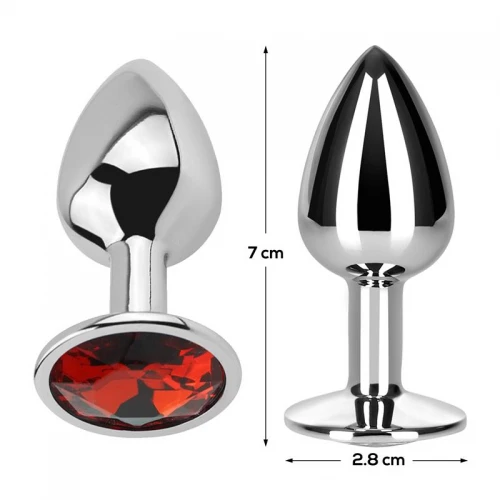 Plug Anal Base Coração Vermelho - Tamanho S