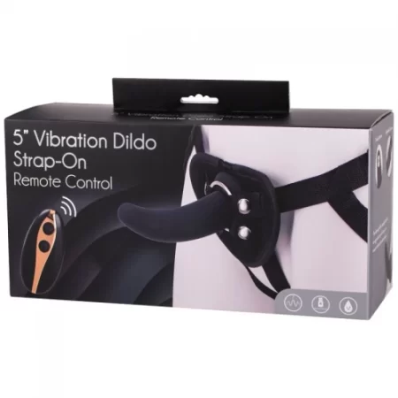 Strap-on oco com vibração com dildo 12. 5cm