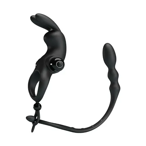 Anel Peniano Vibratório e Plug Anal