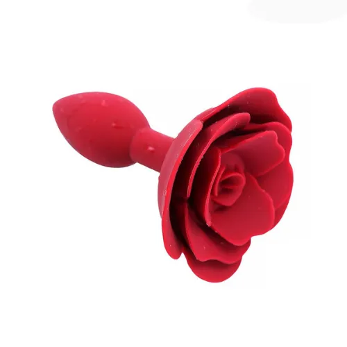 ROSE SILICONE ANAL PLUG RED (1)