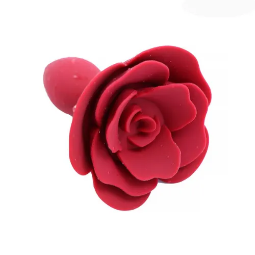 Rose silicone anal plug red (1)