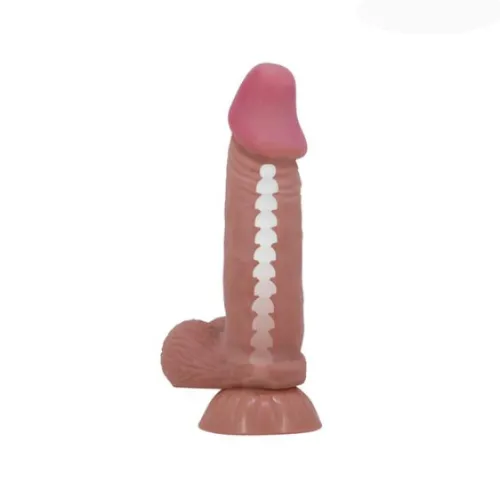 Sliding skin realistic dildo brown 19 5 novidades