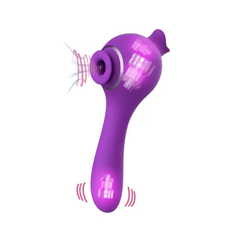Vibrador com Sucção e Língua Action Galyon